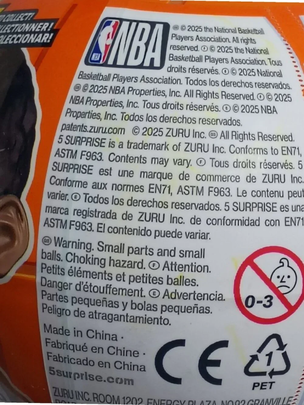Zuru Nba Ballers Mystery Toy Figure Ball 45 To Collect 4+ Years Orange